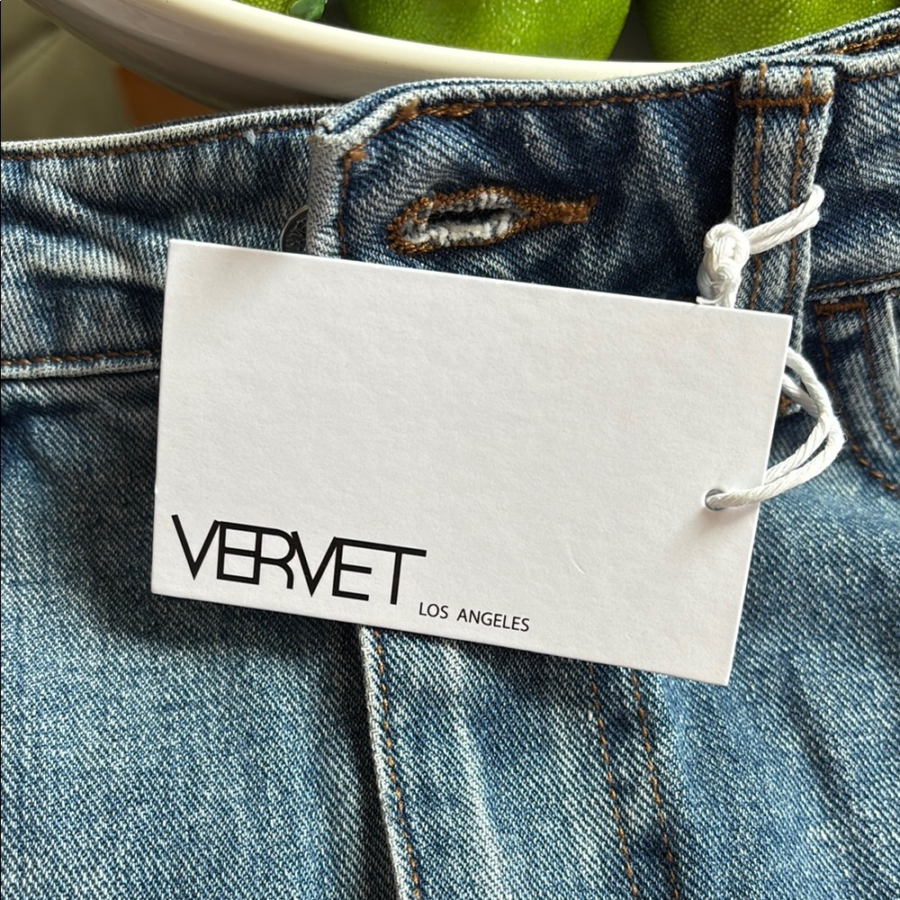 Vervet Blue Distressed Mini Skirt - Picture 2 of 10